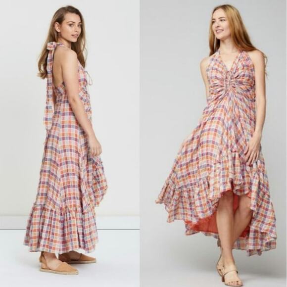 Free People Rainbow Dreams Plaid Dress - Picture 1 of 9